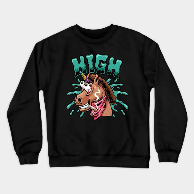 Unicorn Crewneck Sweatshirt by TSLH_Artlab